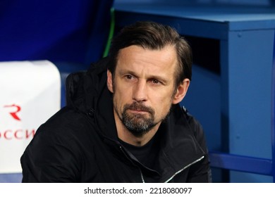 Saint Petersburg, Russia, 24 October 2022: Football. Russian Premier League 2022-2023. Zenit FC - FC Sochi. Head Coach Sergei Semak