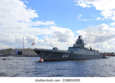 Saint Petersburg, Russia - 28 Jule, 2022: Frigate 