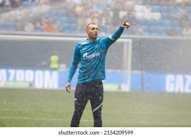 Saint Petersburg, Russia  7 May 2022: Football. Russian Premier League 2021-2022. Zenit FC  FC Khimki. Player Artem Dzyuba