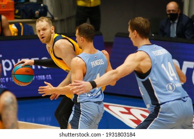 Saint Petersburg, Russia - 8 March 2021: Basketball. VTB United League 2020-2021, BC Zenit Vs BC Khimki. Player Of The Basketball Club 