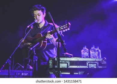 Saint Petersburg, Russia - April 6, 2019: The Retuses Concert, Indie Folk Show In Club AURORA Concert Hall