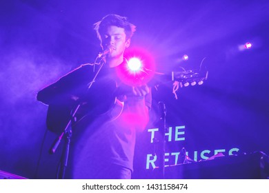 Saint Petersburg, Russia - April 6, 2019: The Retuses Concert, Indie Folk Show In Club AURORA Concert Hall