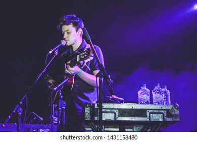 Saint Petersburg, Russia - April 6, 2019: The Retuses Concert, Indie Folk Show In Club AURORA Concert Hall