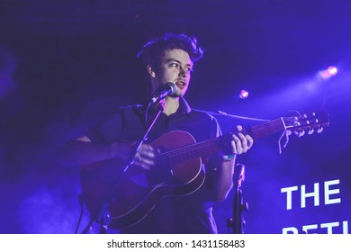 Saint Petersburg, Russia - April 6, 2019: The Retuses Concert, Indie Folk Show In Club AURORA Concert Hall