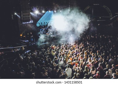 Saint Petersburg, Russia - April 6, 2019: The Retuses Concert, Indie Folk Show In Club AURORA Concert Hall