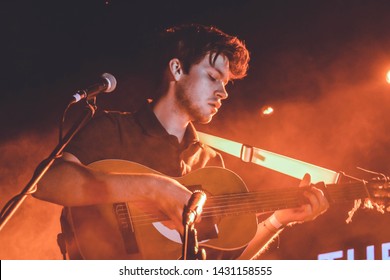 Saint Petersburg, Russia - April 6, 2019: The Retuses Concert, Indie Folk Show In Club AURORA Concert Hall