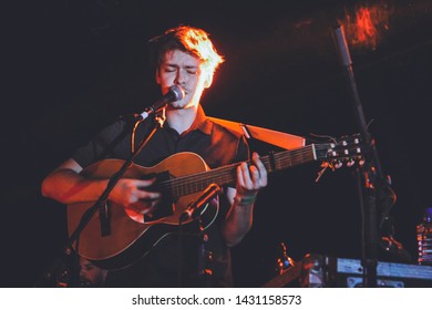 Saint Petersburg, Russia - April 6, 2019: The Retuses Concert, Indie Folk Show In Club AURORA Concert Hall