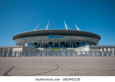 Saint Petersburg, Russia - August 16, 2020: Stadium Zenith Arena On The Krestovsky Island