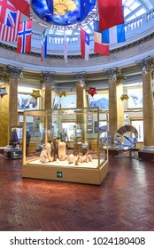 Saint Petersburg, Russia - January 4, 2018: Interior Of Arctic And Antarctic Museum. Museum Is Located In Avraam Melnikov's Neoclassical Church From The 1820