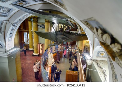 Saint Petersburg, Russia - January 4, 2018: Interior Of Arctic And Antarctic Museum. Museum Is Located In Avraam Melnikov's Neoclassical Church From The 1820