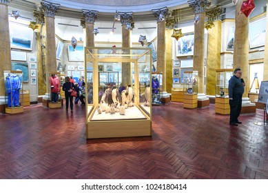 Saint Petersburg, Russia - January 4, 2018: Interior Of Arctic And Antarctic Museum. Museum Is Located In Avraam Melnikov's Neoclassical Church From The 1820