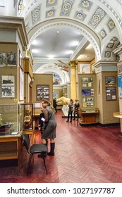 Saint Petersburg, Russia - January 4, 2018: Interior Of Arctic And Antarctic Museum. Museum Is Located In Avraam Melnikov's Neoclassical Church From The 1820