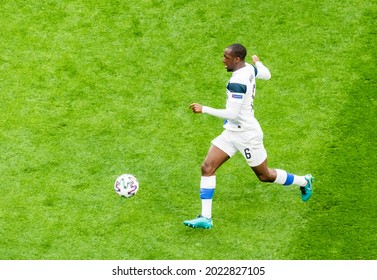 Saint Petersburg, Russia – June 16, 2021. Finland National Football Team Midfielder Glen Kamara During EURO 2020 Match Finland Vs Russia (0-1)