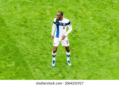 Saint Petersburg, Russia – June 16, 2021. Finland National Football Team Midfielder Glen Kamara During EURO 2020 Match Finland Vs Russia (0-1)