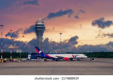 Saint Petersburg, Russia - May 7, 2015: Landscape With A View Of The Airport Pulkovo.