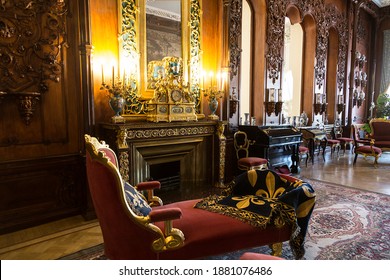 SAINT PETERSBURG, RUSSIA-JUNE 25, 2017:The Interior Of The Tapestry Living Room  In Yusupov Palace On Moika River Embankment, St. Petersburg, Russia