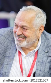 Saint Petersburg-Russia-06.06.2021: SPIEF 2019 participants. Vitaly Dymarsky, editor-in-Chief of Dilettante magazine, editor-in-chief of Echo of Moscow.