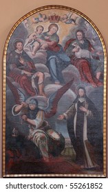 Saint Roch, Agnes, Michael And Clare Of Assisi