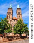 Saint Sebaldus or St. Sebald Church in Nuremberg old town. Nuremberg is the second largest city of Bavaria state in Germany.