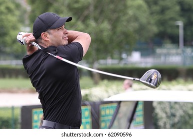 SAINT-CLOUD GOLF COURSE, FRANCE - MAY 30 :  John Mac Sloy (SCO) At European Long Drive Contest, May 30, 2010, At  Hippodrome De Saint-Cloud Golf Club, France.