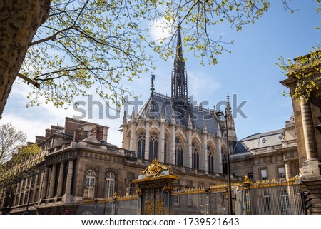 Sainte Chapelle and Palace of Justice in Paris, France