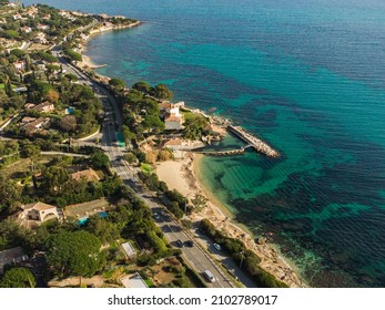 Sainte-Maxime France town areal view panorama near Saint tropez - Shutterstock ID 2102789017