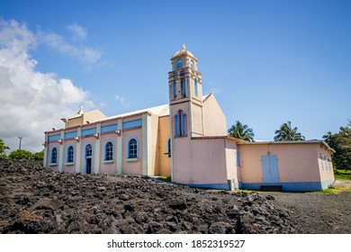 Sainte-Rose, Réunion - October 2020 : Notre Dame Des Laves, A Catholic Church On Réunion Island