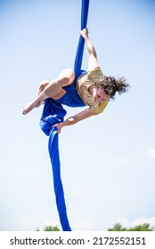 Saint-Hubert, Canada - June 24 2022: Acrobatic Show On Saint Jean Baptiste Day In Quebec