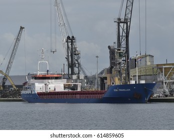 Saint-Malo, France–March 28, 2017: General Cargo 