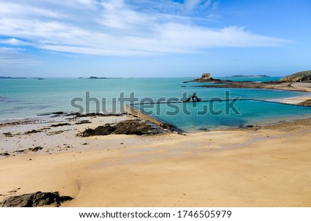 Saint-Malo natural swimming pool and diving, brittany, France