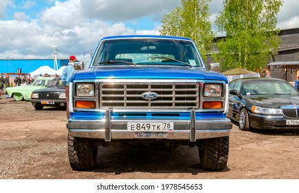 Saint-Petersburg - May 22, 2021: The Legendary American SUV Ford Bronco 302 Shown At The St. Petersburg Custom Weekend 2021