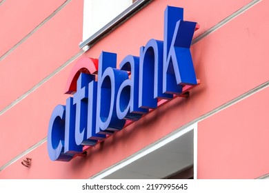 Saint-Petersburg, Russia - Circa July 2018. The Citibank Sign Is Seen At A Citibank Branch In Saint-Petersburg, Russia. Citibank Is The Consumer Division Of Financial Services Multinational Citigroup.