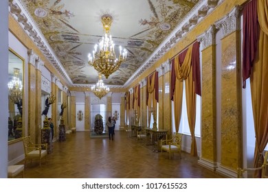 SAINT-PETERSBURG, RUSSIA-NOVEMBER 18, 2017:Interior of the the dining room. General Staff Building on Palace Square, The State Hermitage Museum, St. Petersburg, Russia. - Shutterstock ID 1017615523