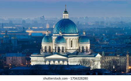 Saint-Petersburg: Trinity Cathedral At Night