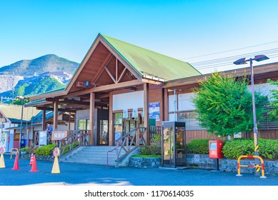 SAITAMA, JAPAN - JUNE 13, 2018: Facade Of Yokoze Station Building Of Seibu Chichibu Line In Saitama Prefecture, Japan.