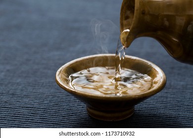 Sake to taste with pottery