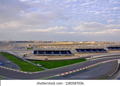 SAKHIR, BAHRAIN-FEB. 07: F1 Track At Bahrain International Circuit On Feb 07, 2011 In Sakhir, Bahrain. The Motorsport Venue Opened In 2004 That Hosts The Prestigious FIA Formula 1 Race - Image
