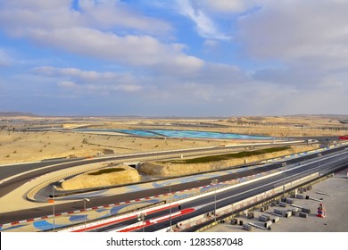 SAKHIR, BAHRAIN-FEB. 07: F1 Track At Bahrain International Circuit On Feb 07, 2011 In Sakhir, Bahrain. The Motorsport Venue Opened In 2004 That Hosts The Prestigious FIA Formula 1 Race - Image
