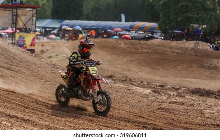 Sakon Nakhon ,September 20, 2015 Thailand.Fuse Racing Thailand 2015  Super Junior Motocross Of Champ.