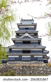 Sakura Full Blooms At Matsumoto Castle, Nagano Prefecture, Japan.