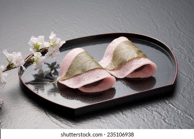 Sakura Mochi Dish With Accent