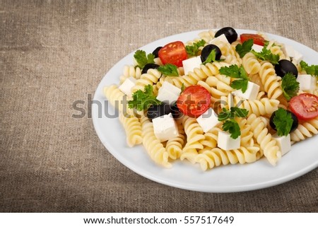 Similar – Image, Stock Photo Pasta salad Food