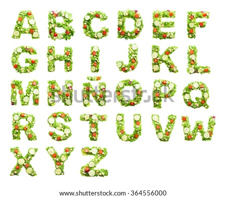 salad alphabet