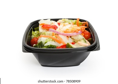 Salad With Black Box Close Up