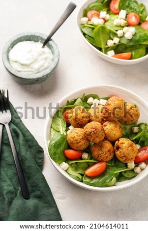 Similar – Image, Stock Photo Falafel Food Vegetable