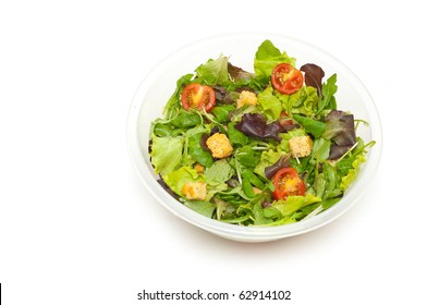 salad in a bowl isolated