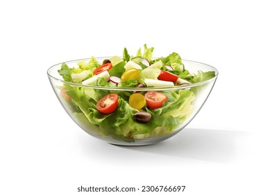 Salad bowl on white background - Powered by Shutterstock