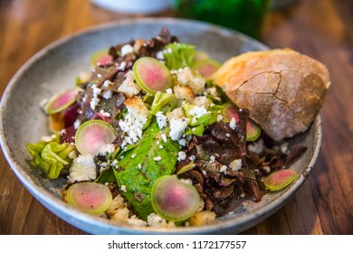 Salad with bread