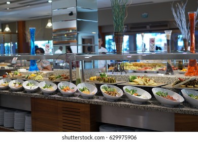 A Salad Buffet In A Restaurant.