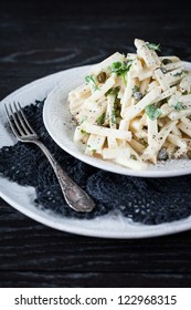 Salad With Celery Root, Capers, And Homemade Mayonnaise Dressing